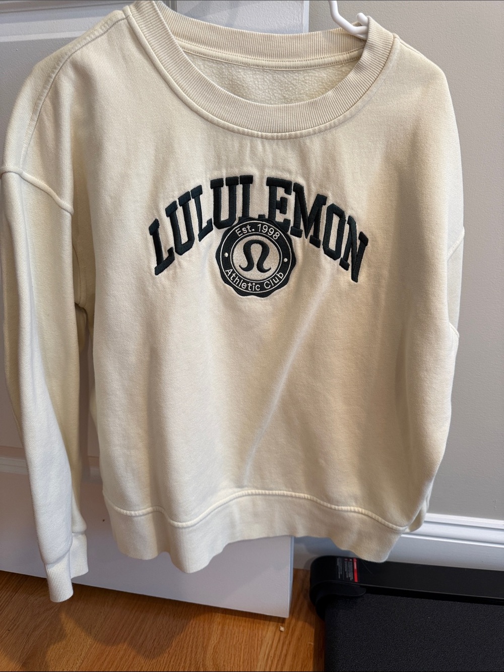 lululemon athletica Crewneck yellow with green lettering